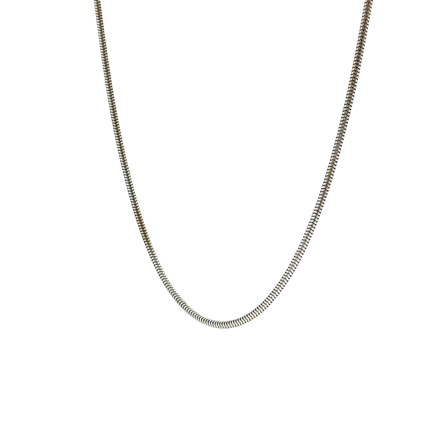 16" Snake Chain Necklace 18k White Gold