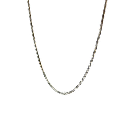 16" Snake Chain Necklace 18k White Gold