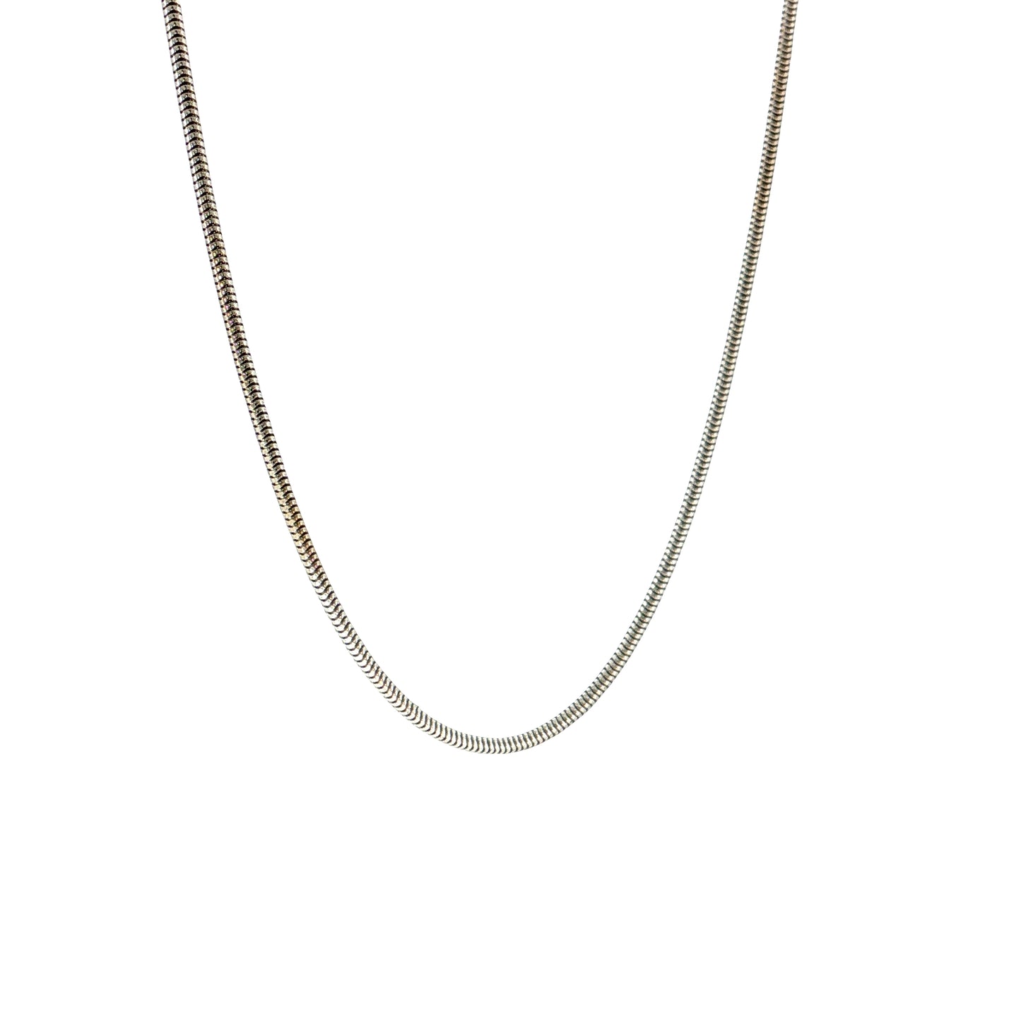 16" Snake Chain Necklace 18k White Gold