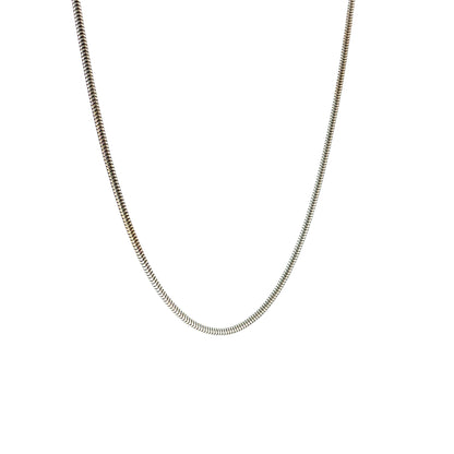 16" Snake Chain Necklace 18k White Gold