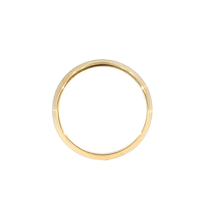 Men's Half Round Wedding Band 14k Yellow Gold
