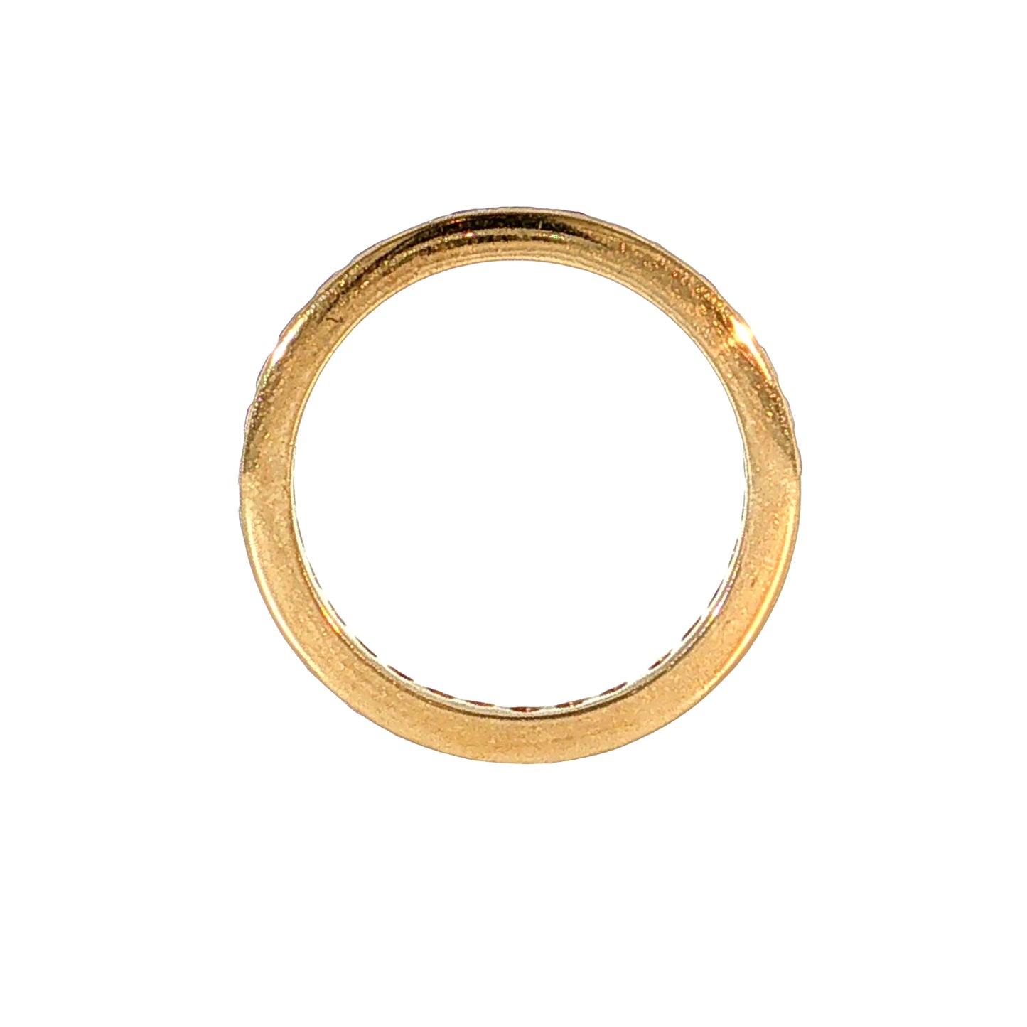 1.16 Ruby & Diamond Eternity Wedding Band 14k Yellow Gold