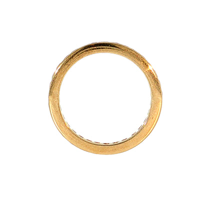1.16 Ruby & Diamond Eternity Wedding Band 14k Yellow Gold