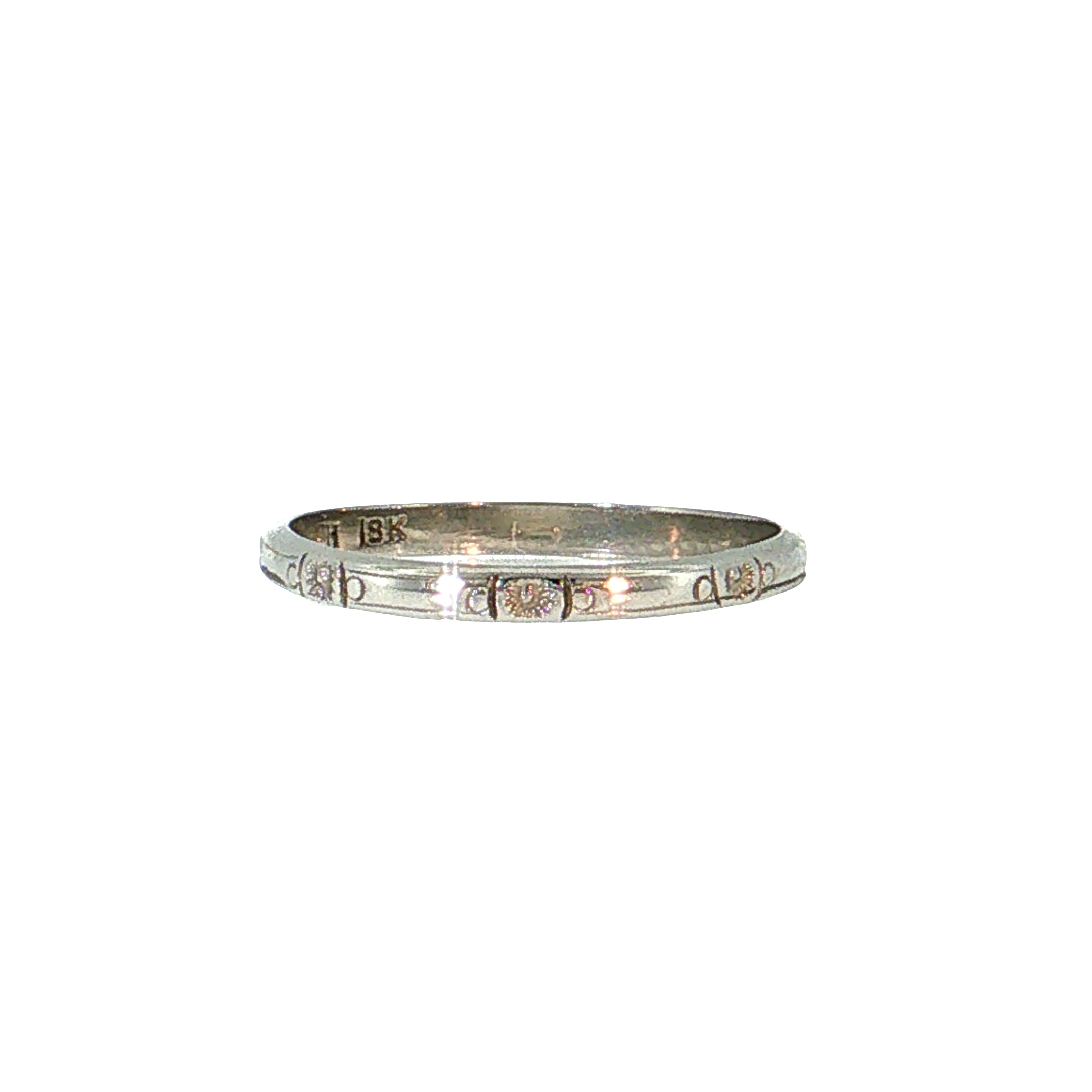 Antique Art Deco Orange Blossom Wedding Band 18k – Filigree Jewelers