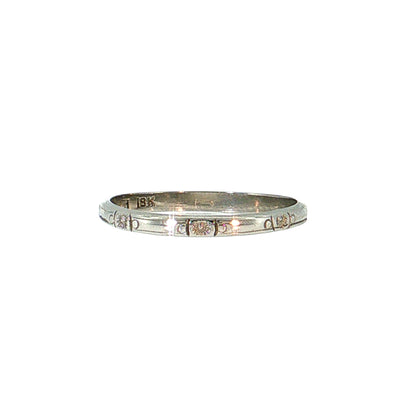 Antique Art Deco Orange Blossom Wedding Band 18k