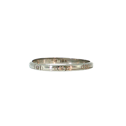 Antique Art Deco Orange Blossom Wedding Band 18k