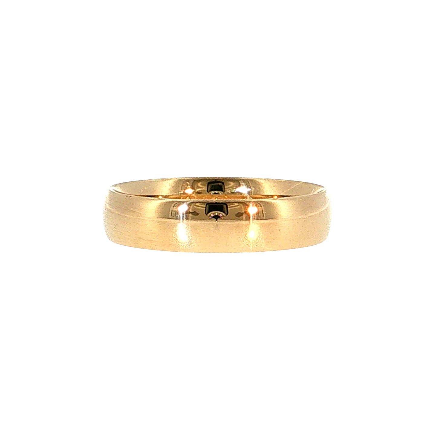 Men's European Profile Wedding Band 14k Yellow Gold