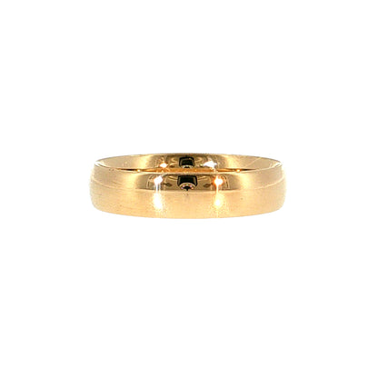 Men's European Profile Wedding Band 14k Yellow Gold
