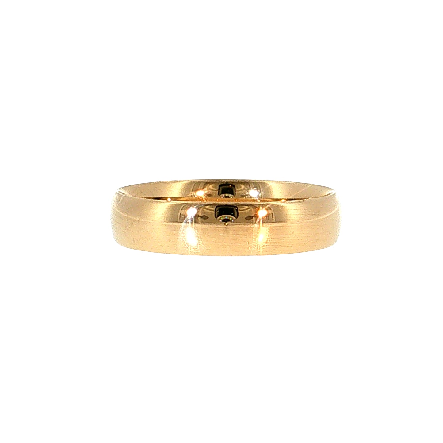 Men's European Profile Wedding Band 14k Yellow Gold