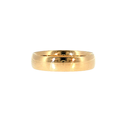 Men's European Profile Wedding Band 14k Yellow Gold