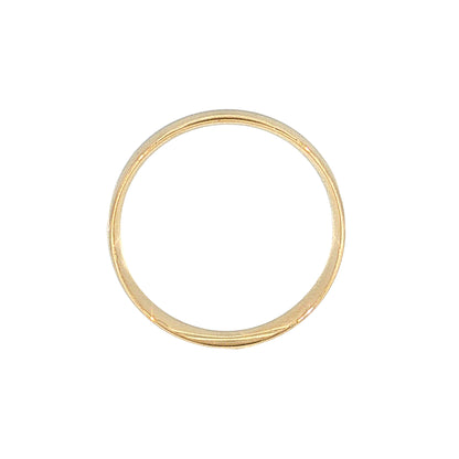 Men's European Profile Wedding Band 14k Yellow Gold