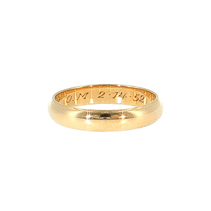 Vintage Mid-Century Men's Wedding Band 14k
