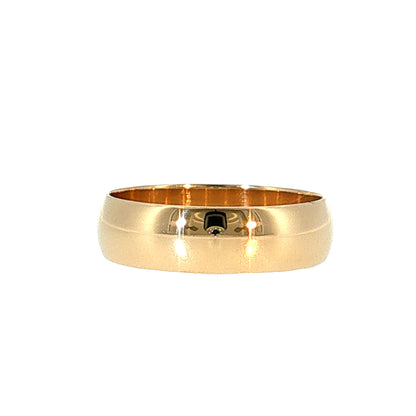 Men's 6mm European Wedding Band 14k Yellow Gold