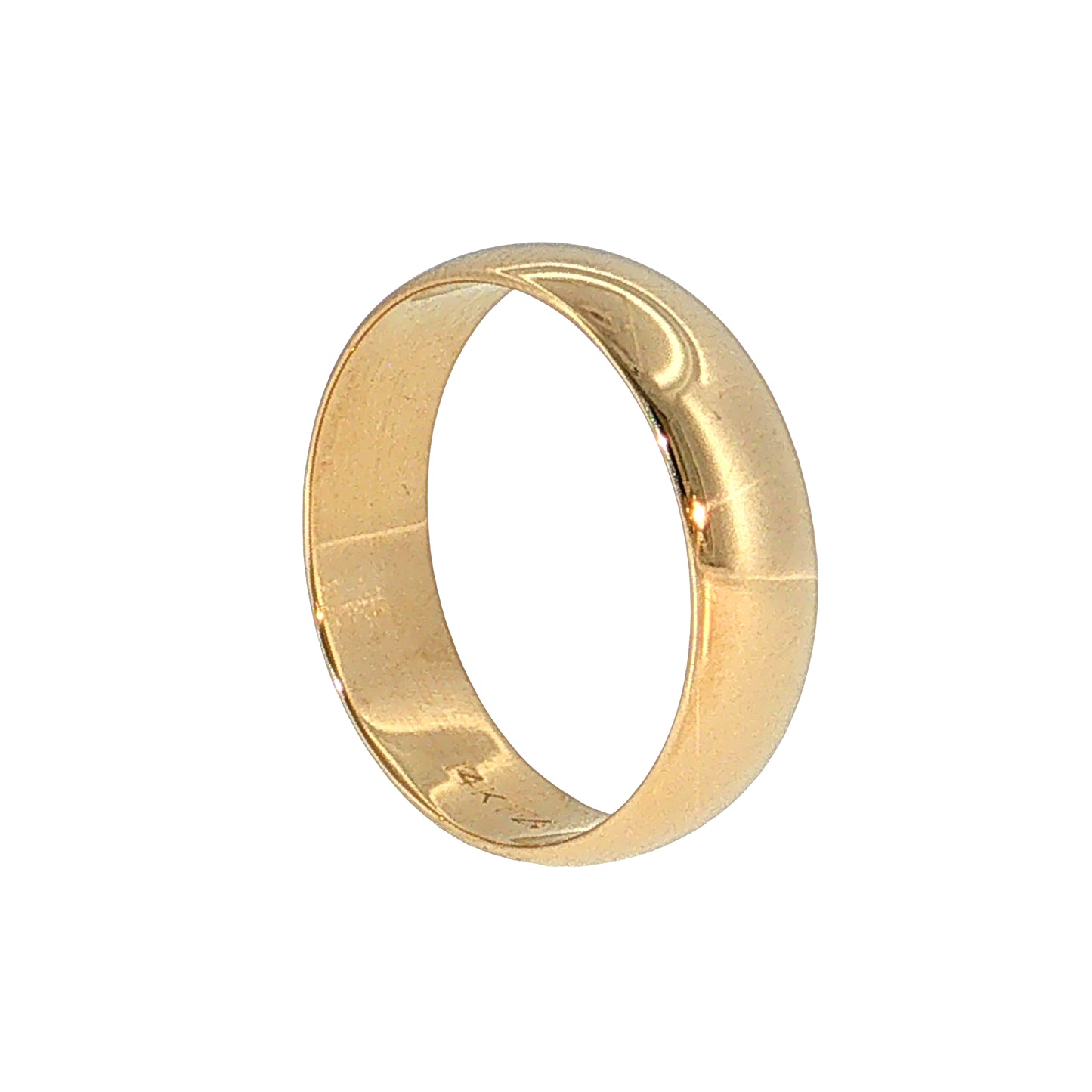 Men's 6mm European Wedding Band 14k Yellow Gold