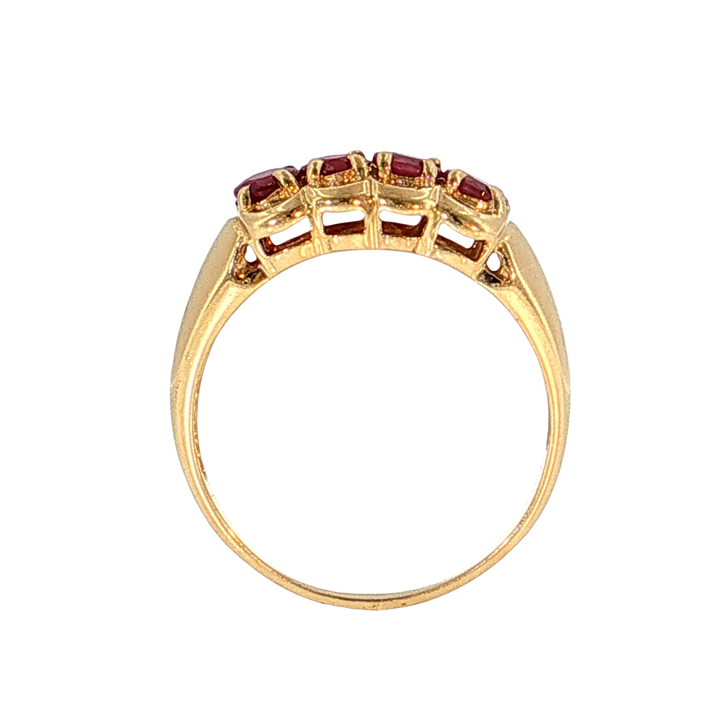 1.24 Oval Ruby Cocktail Ring 14k Yellow Gold