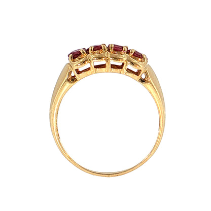 1.24 Oval Ruby Cocktail Ring 14k Yellow Gold