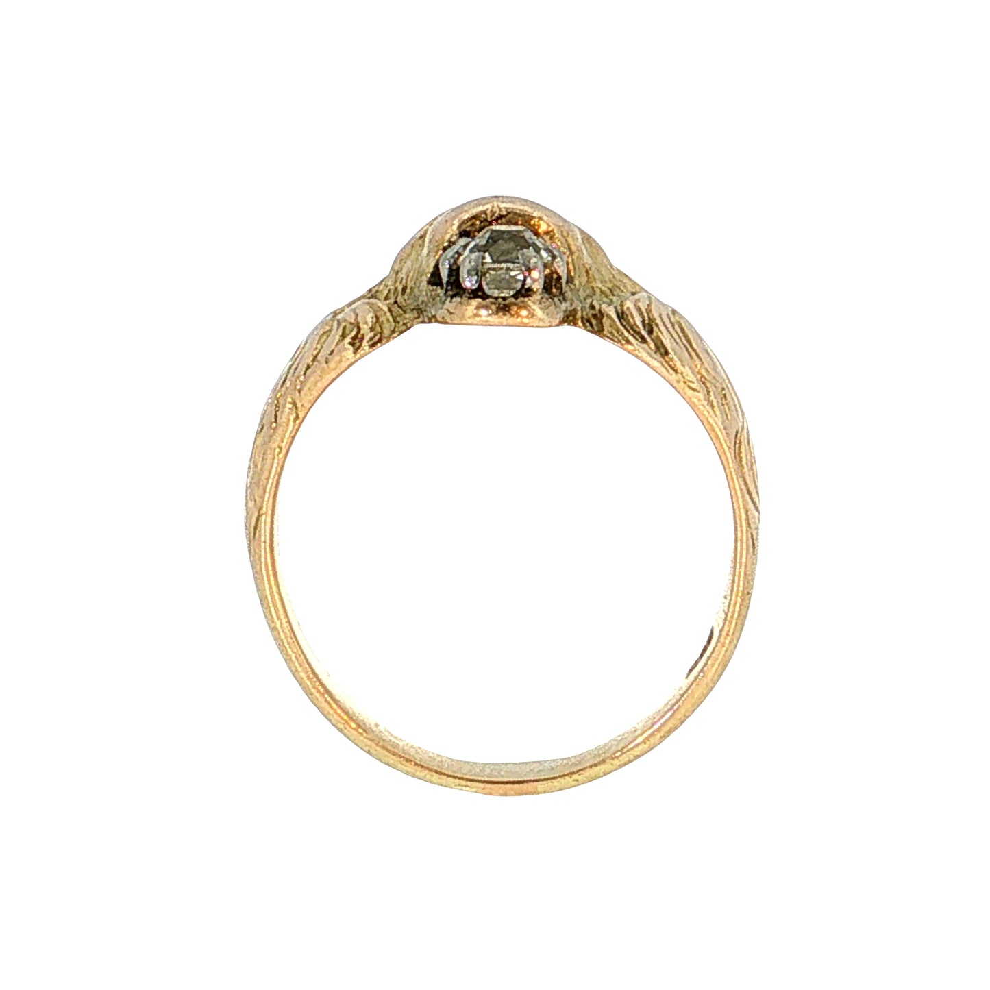 .36 Antique Victorian Diamond Lion Cocktail Ring 14k