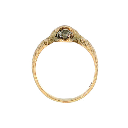 .36 Antique Victorian Diamond Lion Cocktail Ring 14k