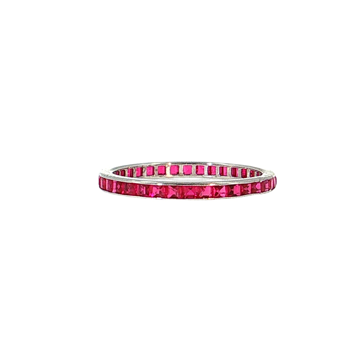 .72 Ruby Eternity Wedding Band 14k White Gold