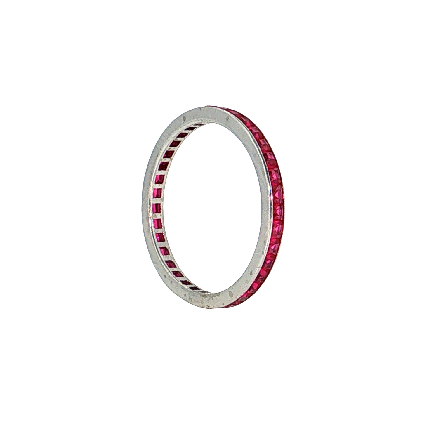 .72 Ruby Eternity Wedding Band 14k White Gold