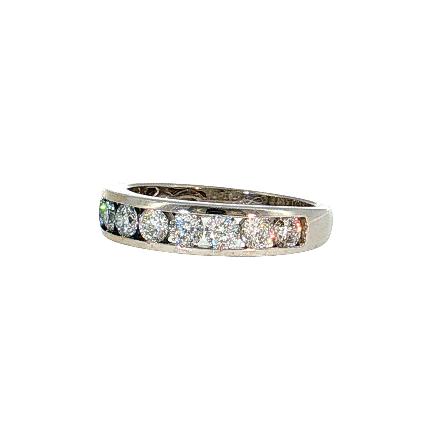 1.10 Diamond Half-Eternity Wedding Band 14k White Gold