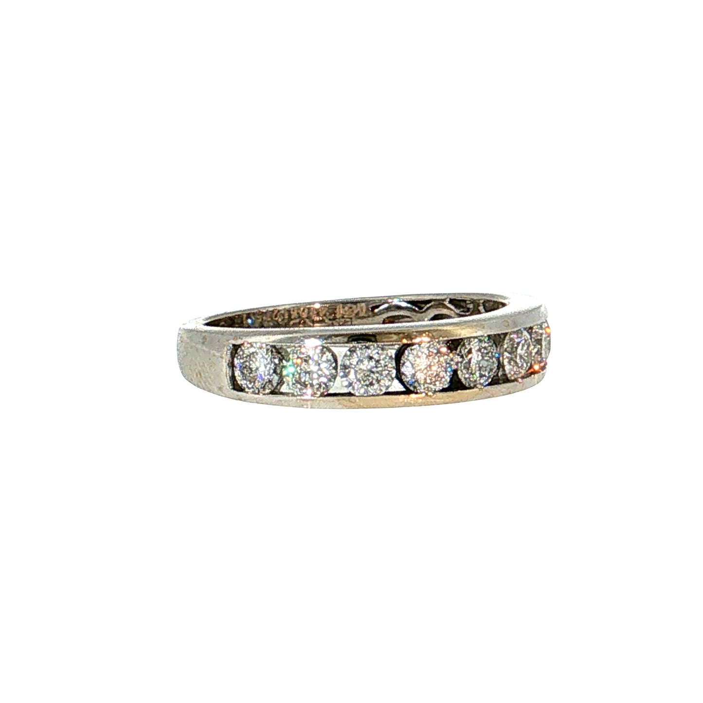 1.10 Diamond Half-Eternity Wedding Band 14k White Gold