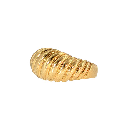 Ridged Bubble Cocktail Ring 14k Yellow Gold