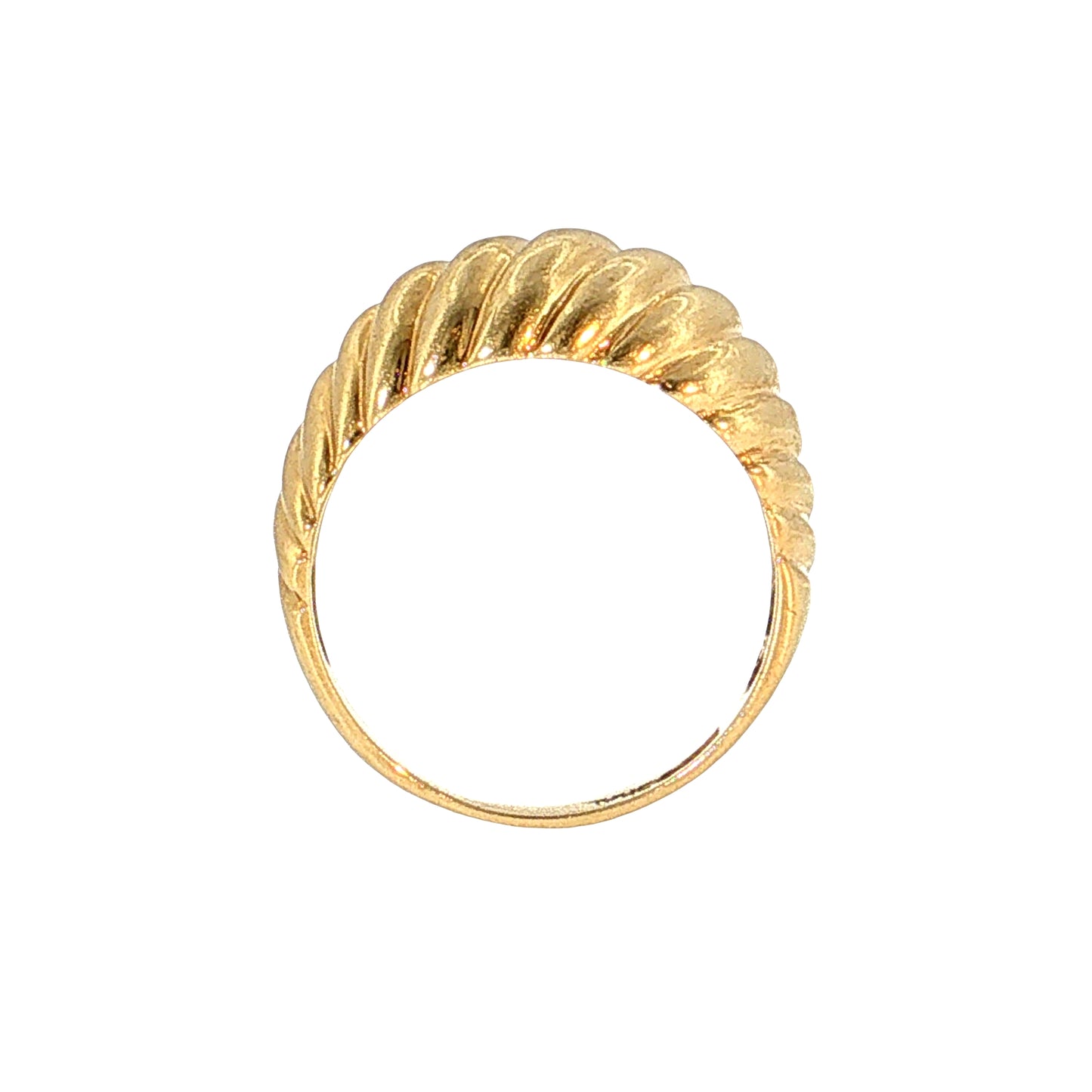Ridged Bubble Cocktail Ring 14k Yellow Gold