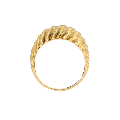 Ridged Bubble Cocktail Ring 14k Yellow Gold