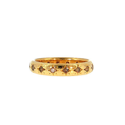 Caroline Ellen Eternity Wedding Band 20k Yellow Gold