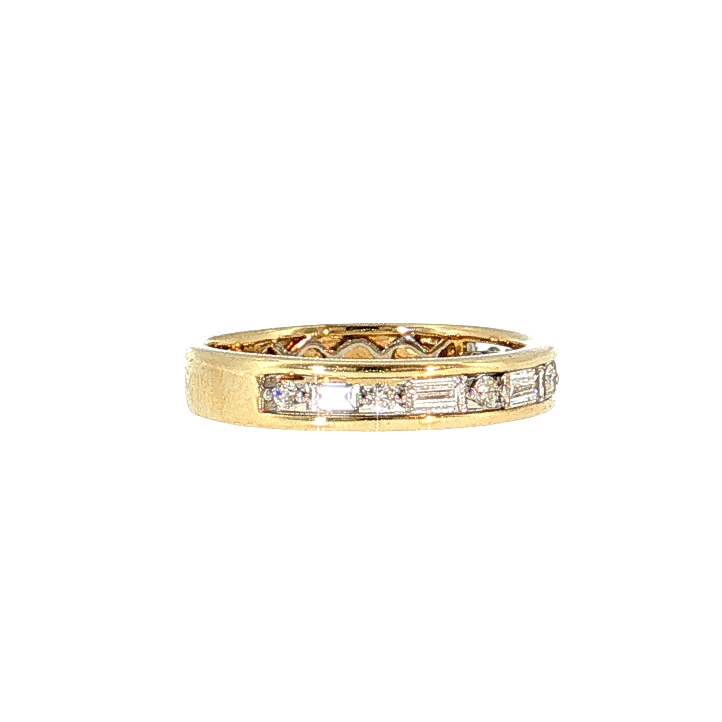 .52 Diamond Half Eternity Band 14k Yellow Gold
