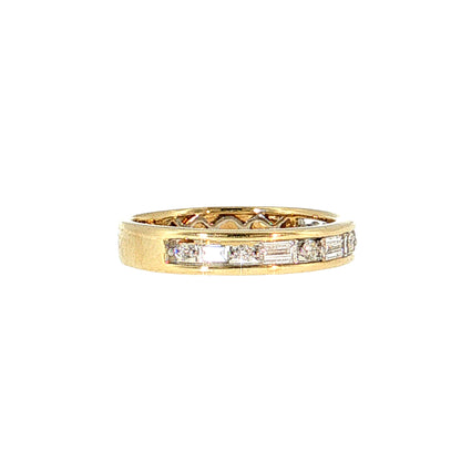 .52 Diamond Half Eternity Band 14k Yellow Gold