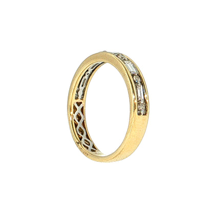 .52 Diamond Half Eternity Band 14k Yellow Gold