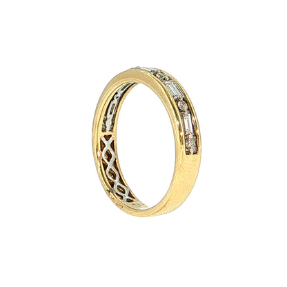 .52 Diamond Half Eternity Band 14k Yellow Gold