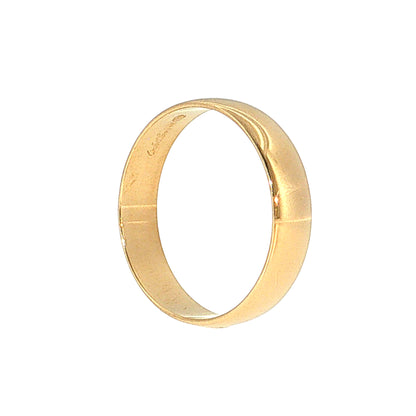 5mm Men's Half Round Wedding Band 14k Yellow Gold