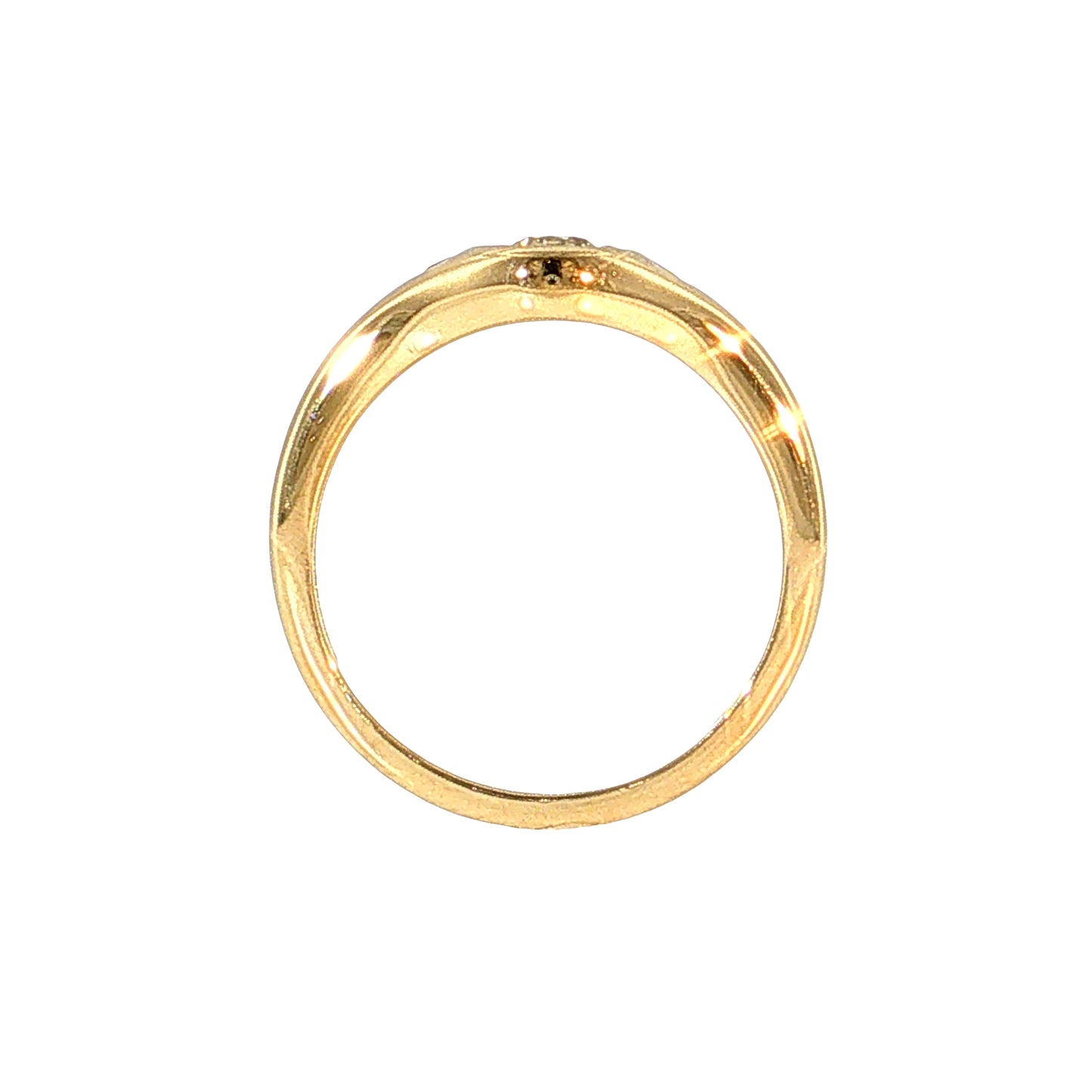 .25 Diamond Three Stone Engagement Ring 14k Yellow Gold