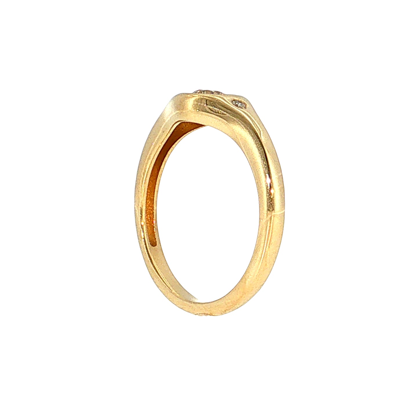 .25 Diamond Three Stone Engagement Ring 14k Yellow Gold