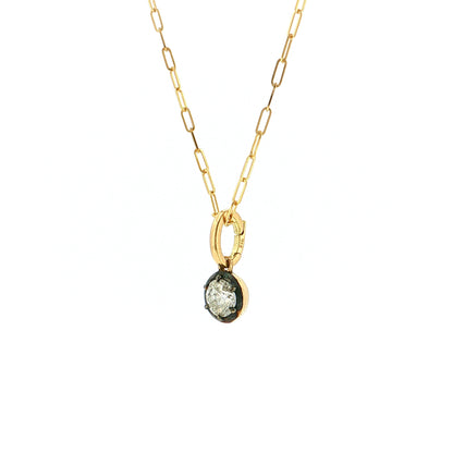 .66 Round Diamond Solitaire Pendant Necklace 18k