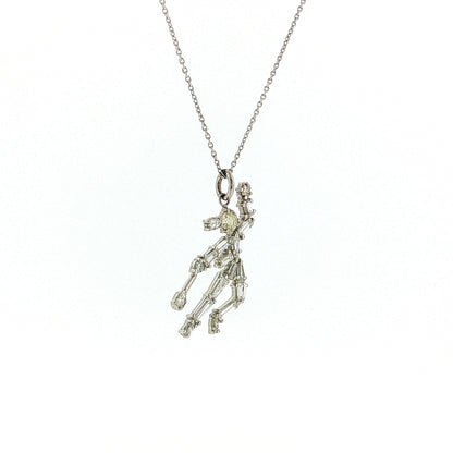 1.07 Mixed Cut Diamond Pendant Necklace Platinum