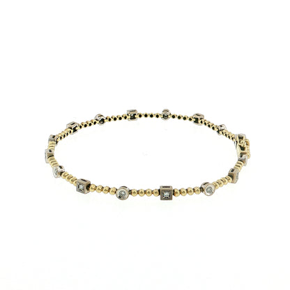 .24 Dabakarov Diamond Station Bracelet Two-Tone 14k