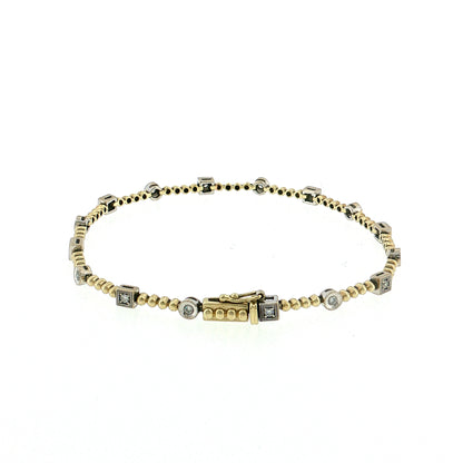 .24 Dabakarov Diamond Station Bracelet Two-Tone 14k