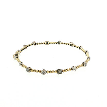 .24 Dabakarov Diamond Station Bracelet Two-Tone 14k