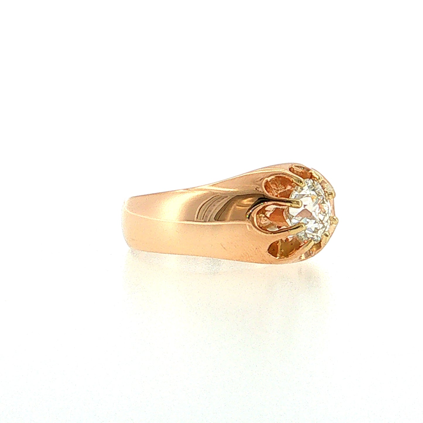 1.11 Vintage Victorian Diamond Engagement Ring 14k