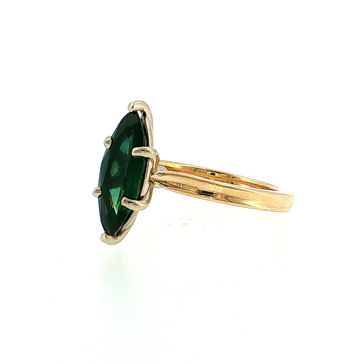 2.78 Marquise Green Sapphire Engagement Ring 14k