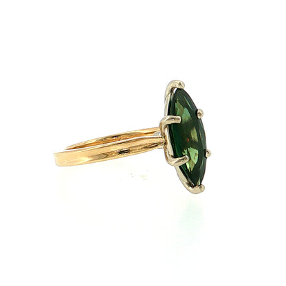 2.78 Marquise Green Sapphire Engagement Ring 14k