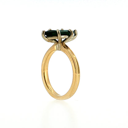 2.78 Marquise Green Sapphire Engagement Ring 14k