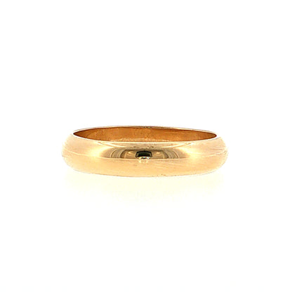 Men's 5mm Half Round Wedding Band 14k Yellow Gold