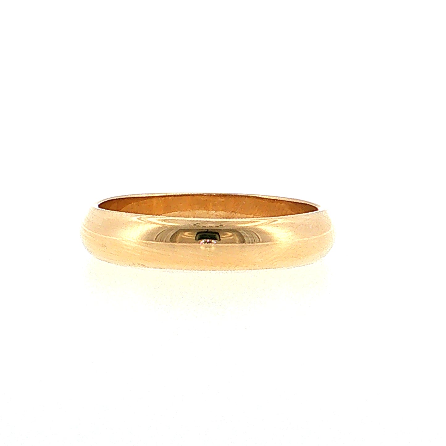 Men's 5mm Half Round Wedding Band 14k Yellow Gold
