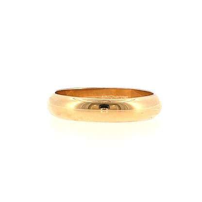 Men's 5mm Half Round Wedding Band 14k Yellow Gold