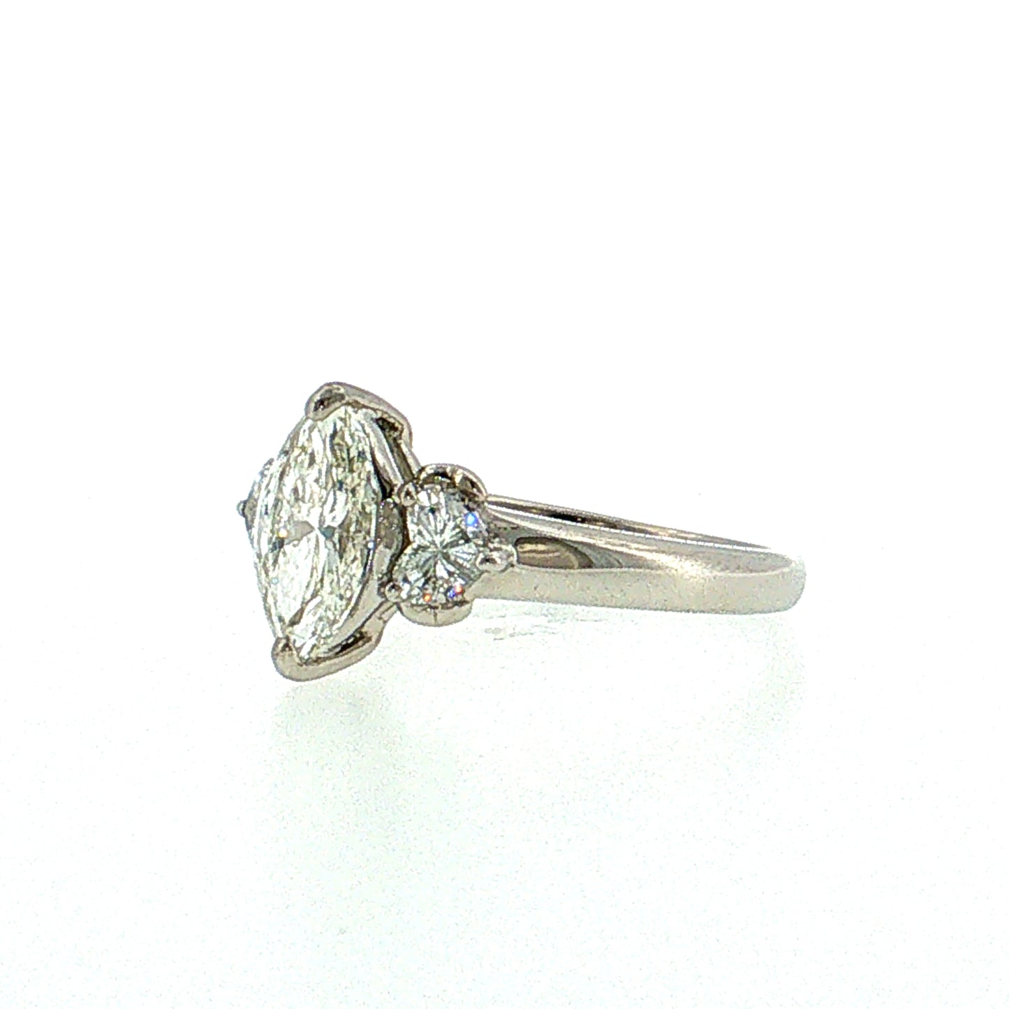 1.01 Marquise Diamond Engagement Ring Platinum
